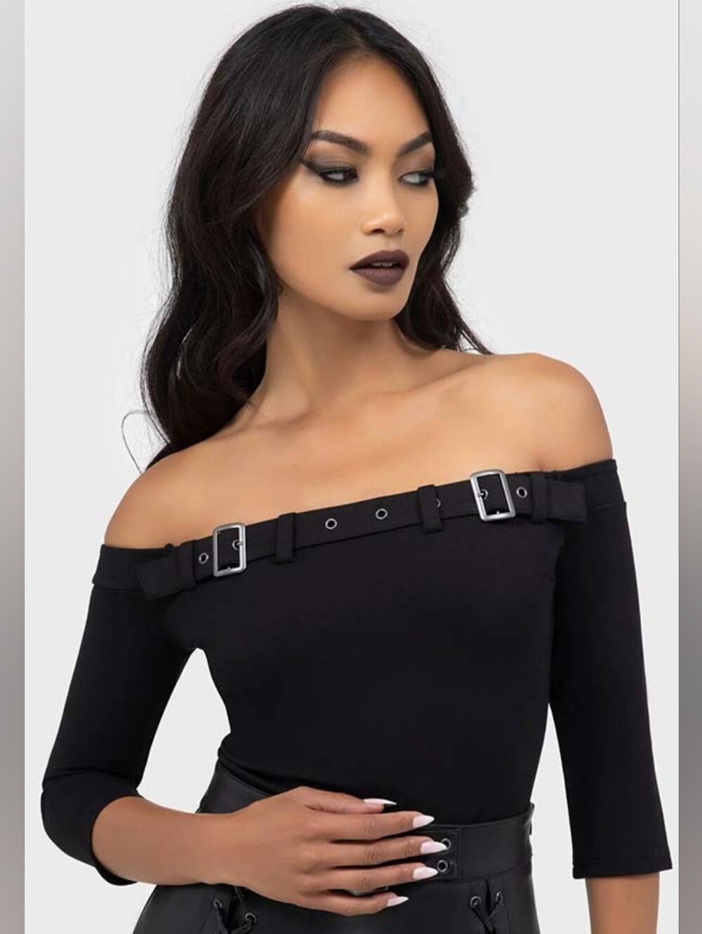 NWT Killstar Cryptarose Buckle Top XS
